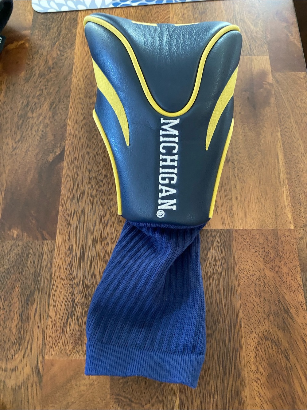 MICHIGAN Navy and Yellow Athletic Headcover Sock driver head cover
